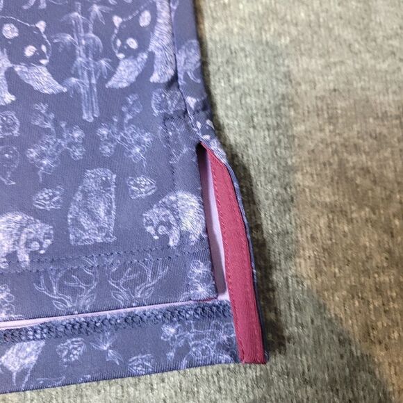 Greyson Creatures Print Golf Polo Mens Size XL Purple Wildflower Short Sleeve - Picture 7 of 9